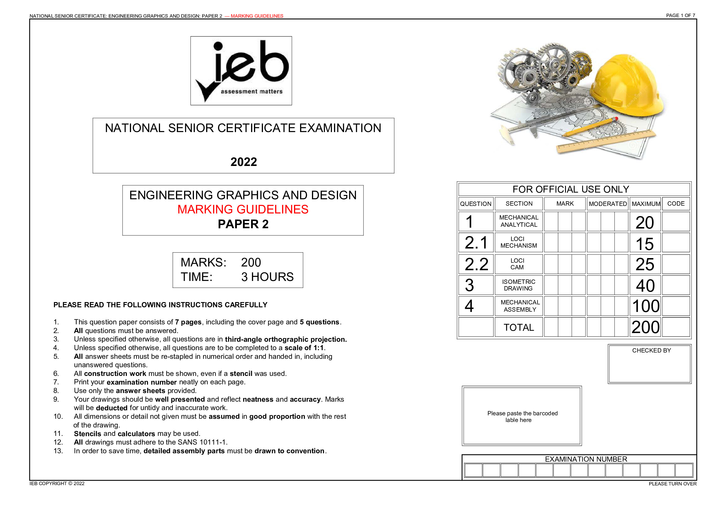 Preview of EGD Nov 2022  Paper 2 Eng Marking Guidelines Gr12