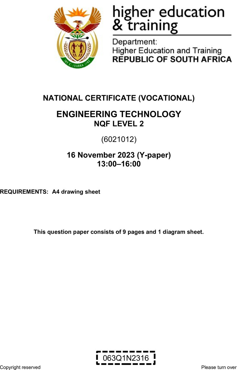 Nc1160 Engineering Technology L2 QP Nov 2023 Signed Off
