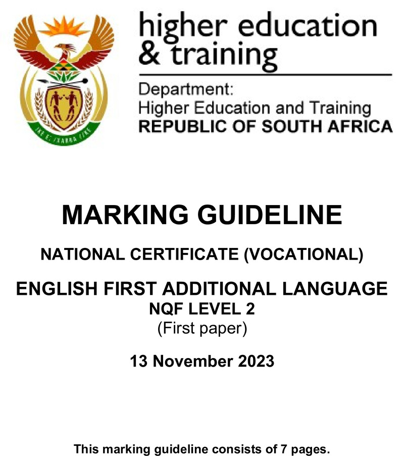 English First Additional Language L2 P1 Nov MG 2023 preview