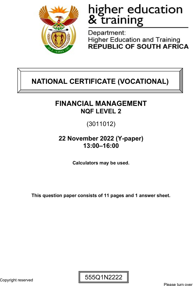 Financial Management L2 QP Nov 2022 Edited Gerber preview