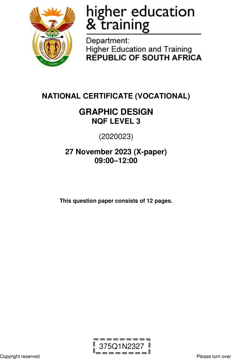 Nc1400 Graphic Design L3 QP Nov 2023