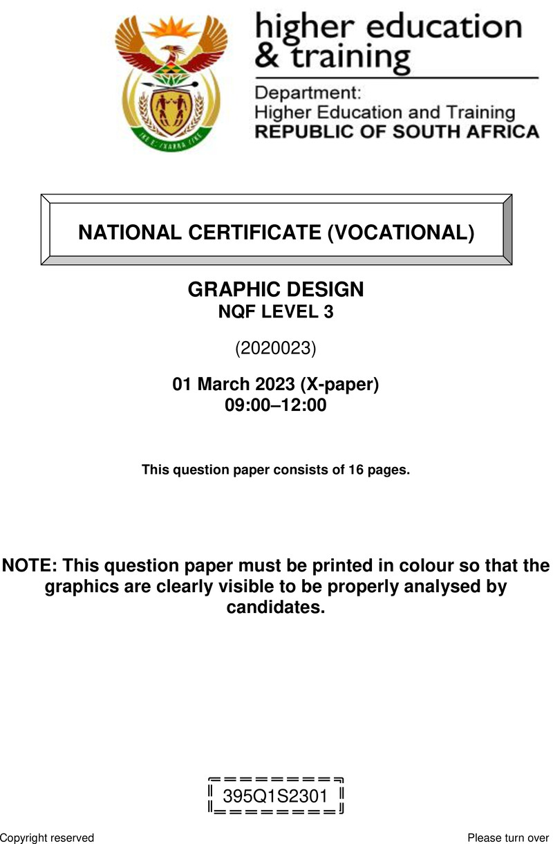 Graphic Design L3 Supp QP 2023 preview