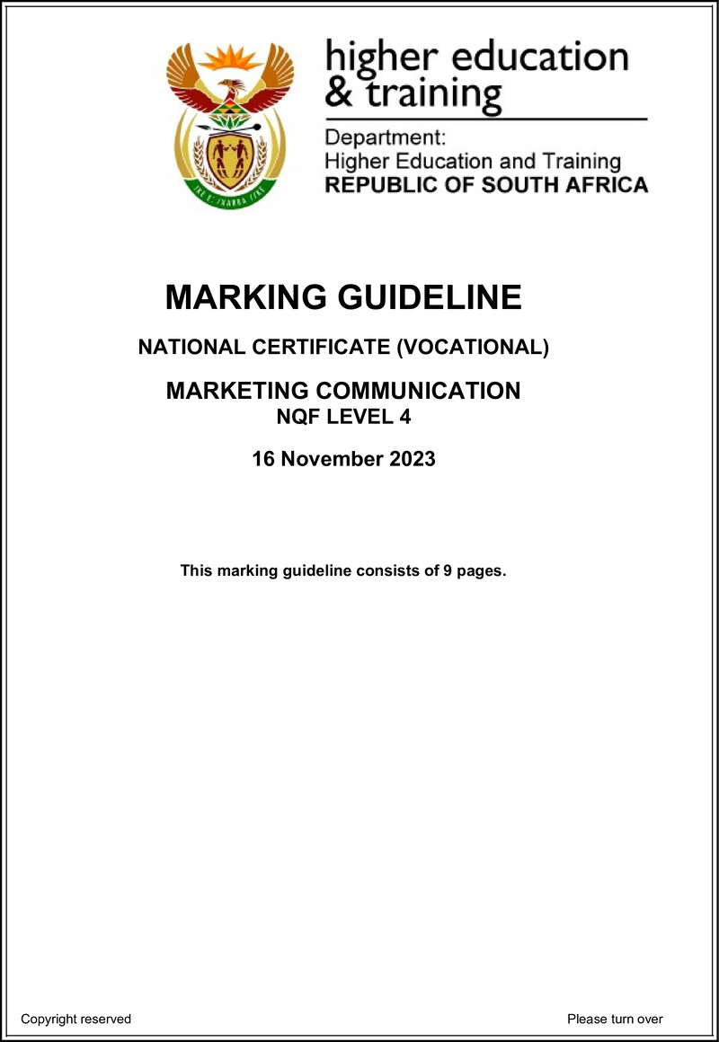 Marketing Communication L4Memo Nov 2023 preview