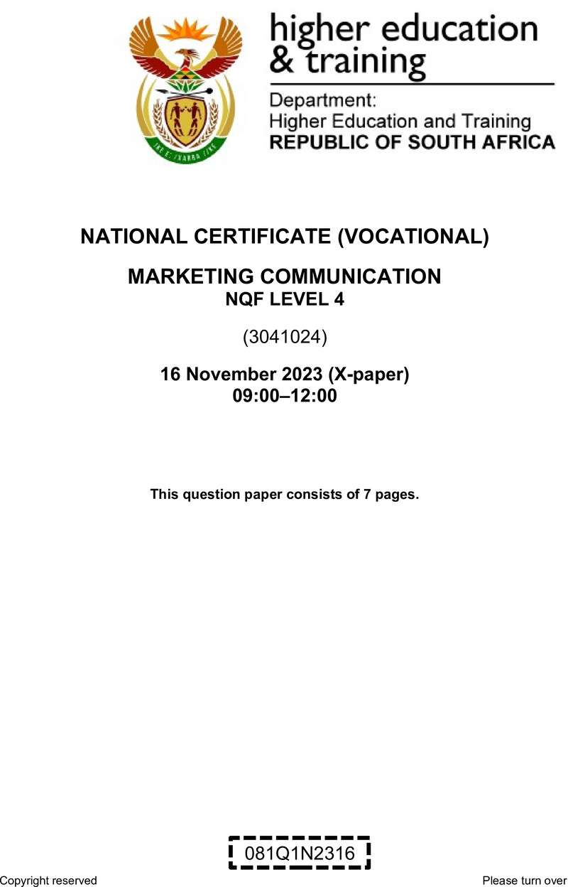 Marketing Communication L4Qp Nov 2023 preview