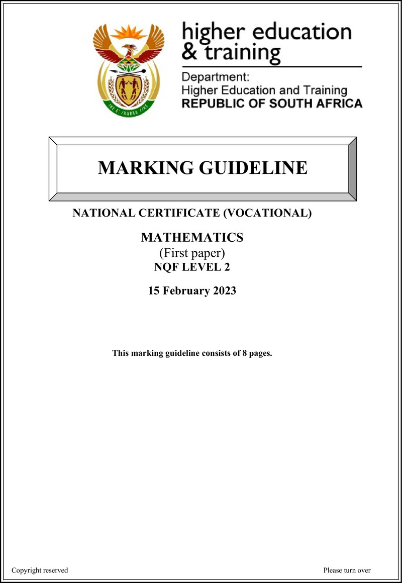 Mathematics L2 P1 Memo Feb 2023 Signed Off
