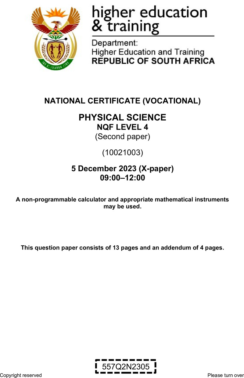 Physical Science L4 P2 Nov QP 2023 preview