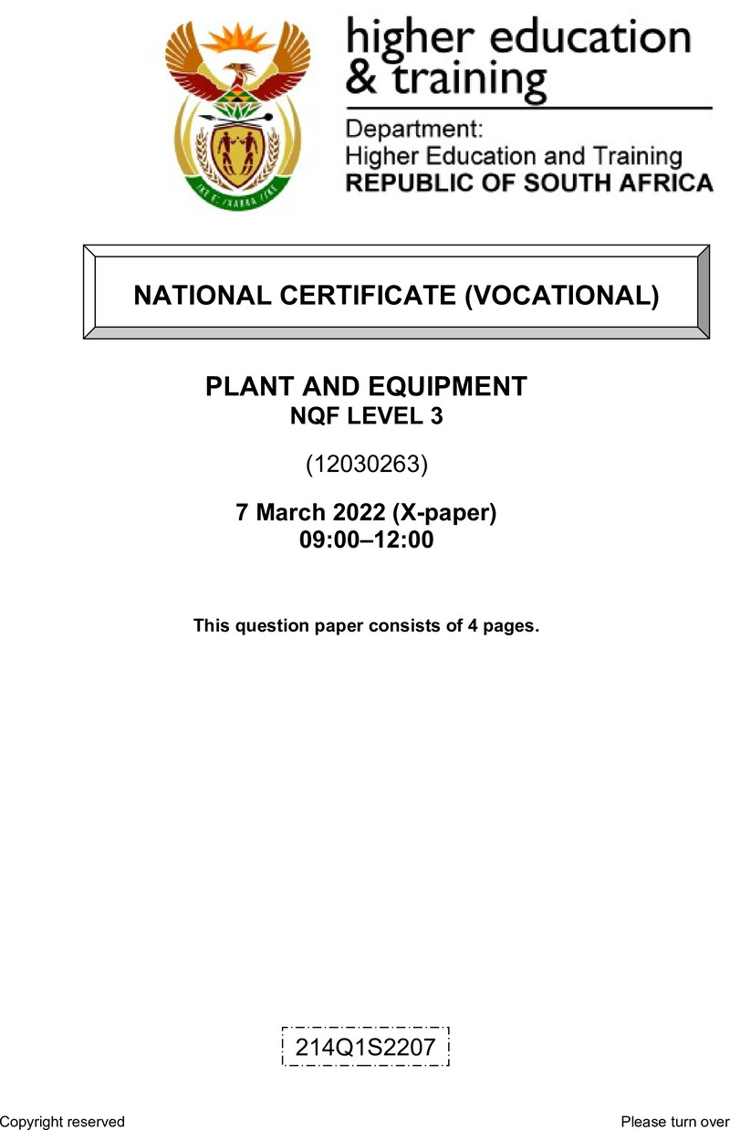 And Equipment L3 QP Feb 2022 Van Zyl S preview