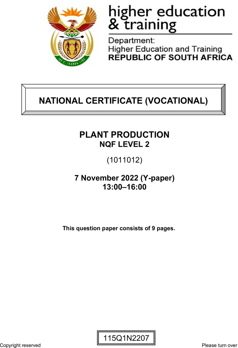 Nc2360 Plant Production L2 Nov QP 2022 Edited Fopma