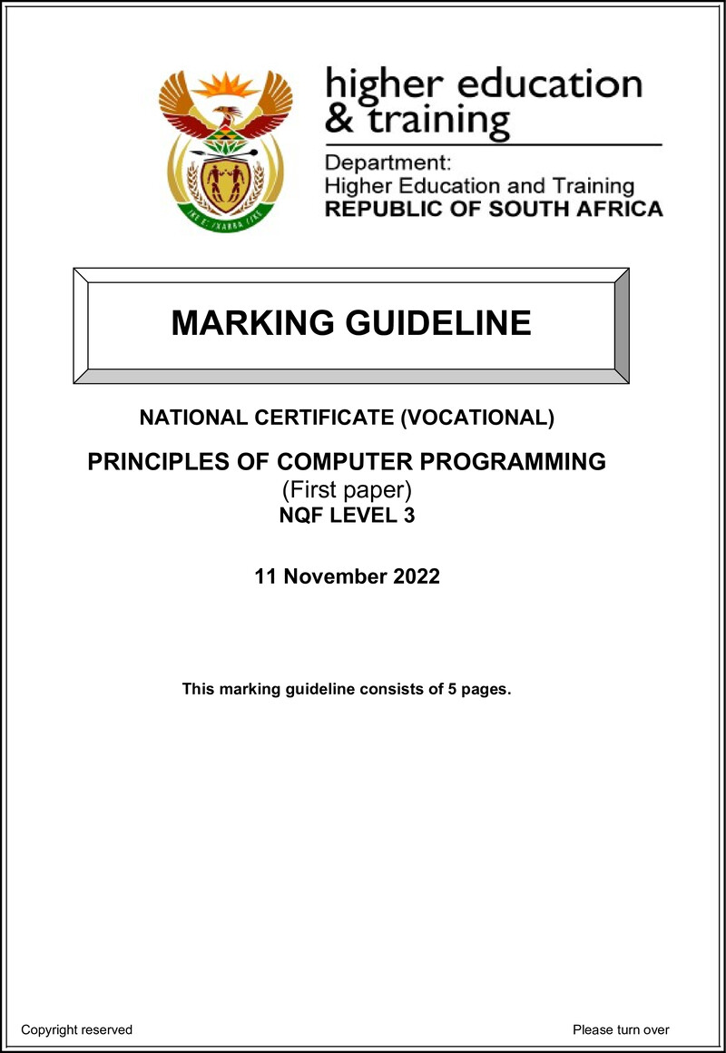 Nc2410 Principles Of Computer Programming L3 P1 Memo Nov 2022