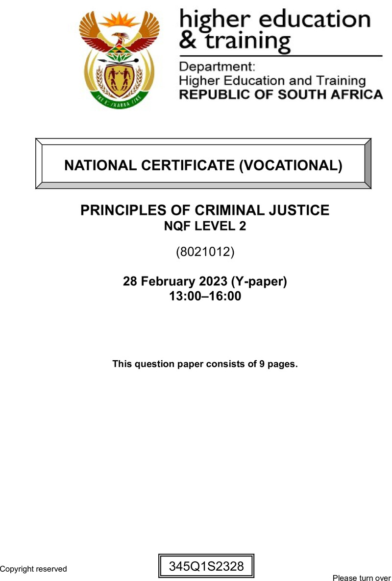 Of Criminal Justice L2 QP Supp Feb 2023 Moller preview