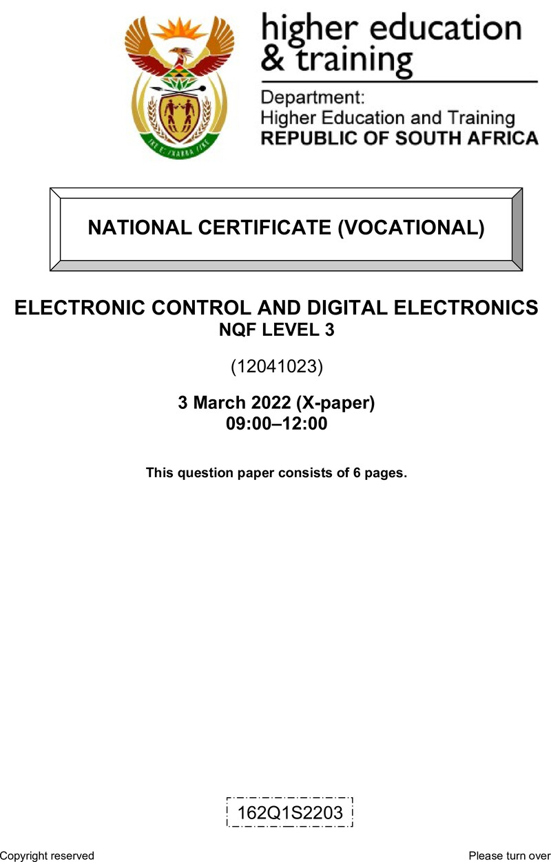 Electronic Control And Digital Electronics L3 QP Feb 2022 Signed Off