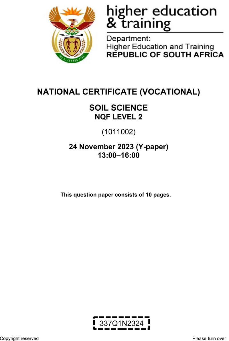 Nc2730 Soil Science L2 Nov QP 2023 Signed Off