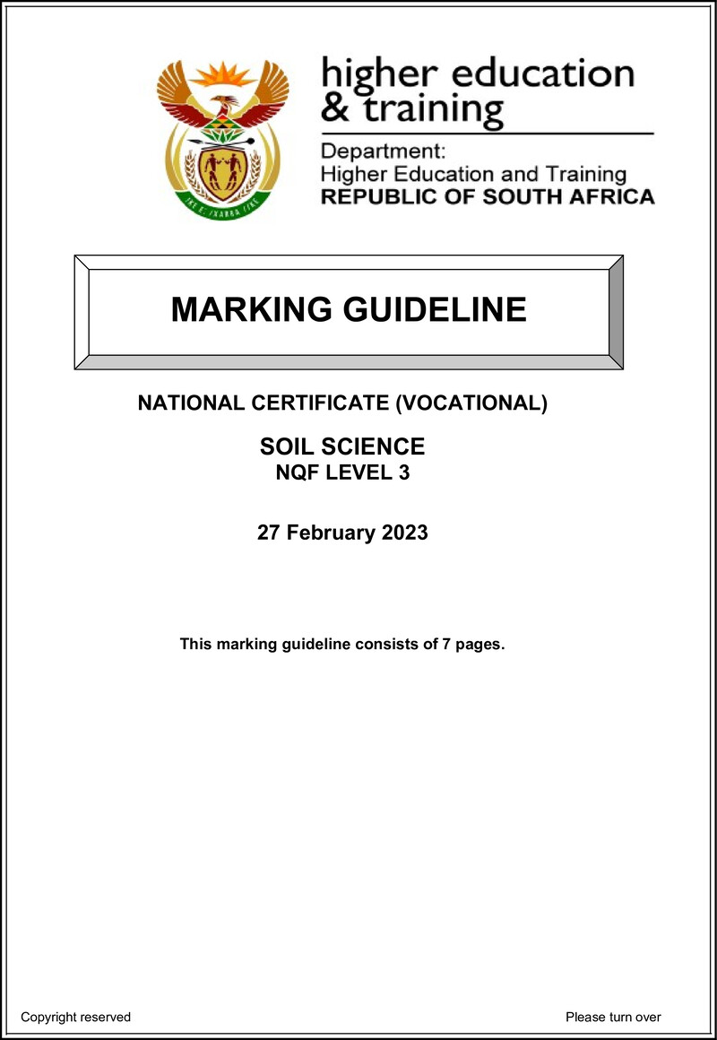 Soil Science L3 Supp MEMO Feb 2023 preview