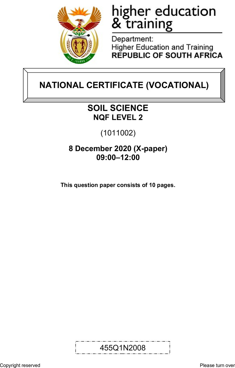 Soil Science L2 QP Nov 2020 preview