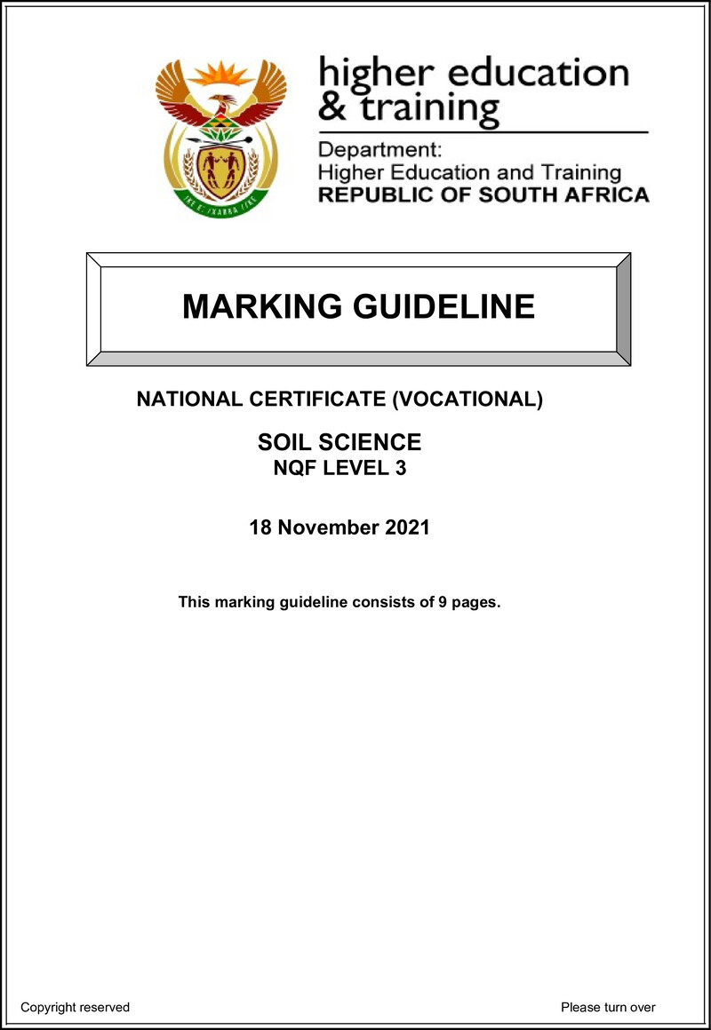 Soil Science L3 MEMO Nov 2021 preview