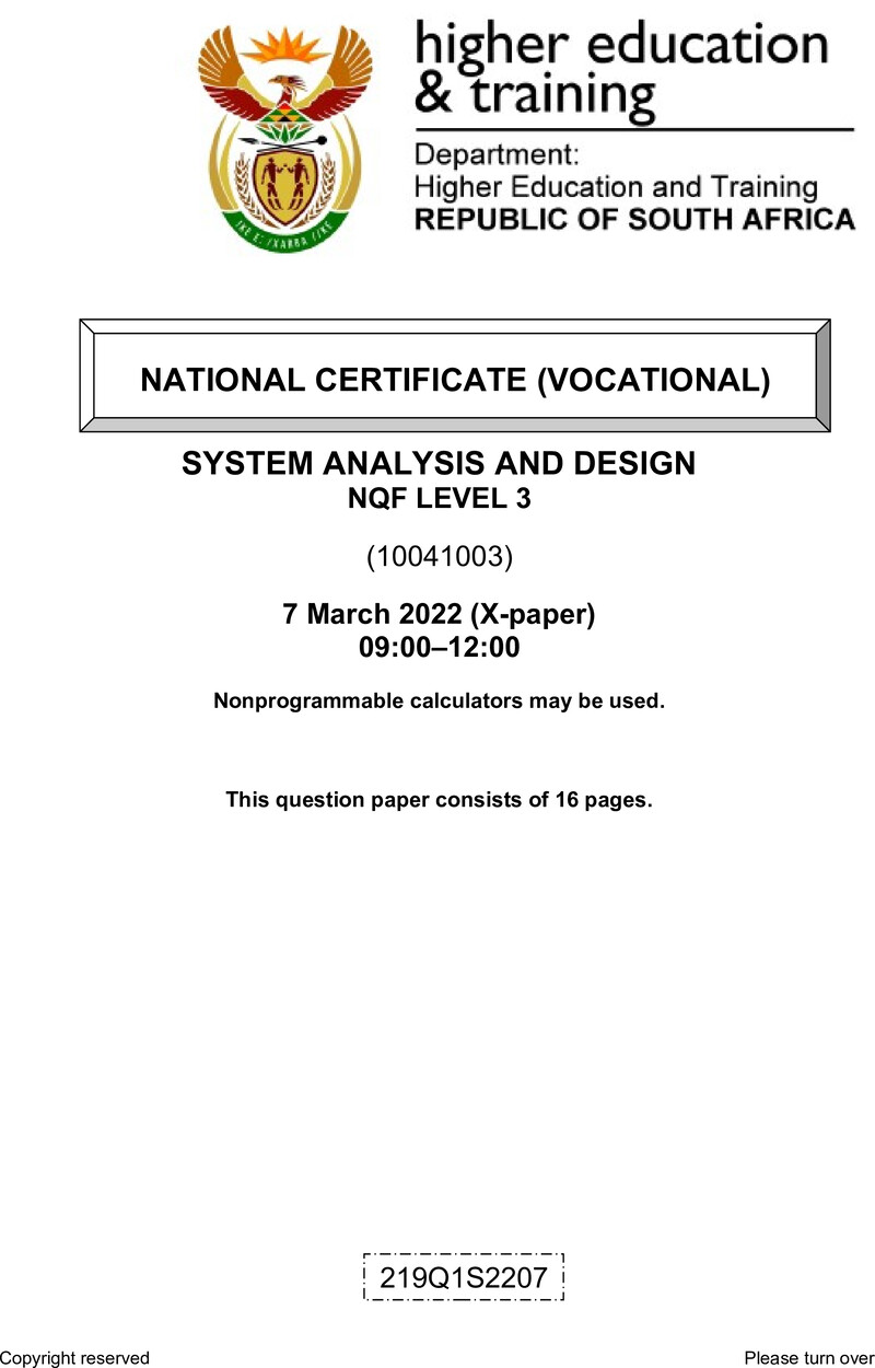 System Analysis And Design L3 QP Feb 2022 Signed Off