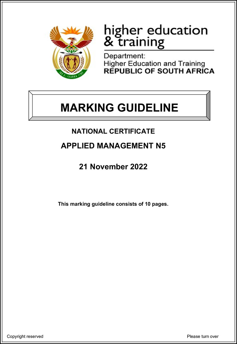 Management N5 MEMO Nov 2022 preview