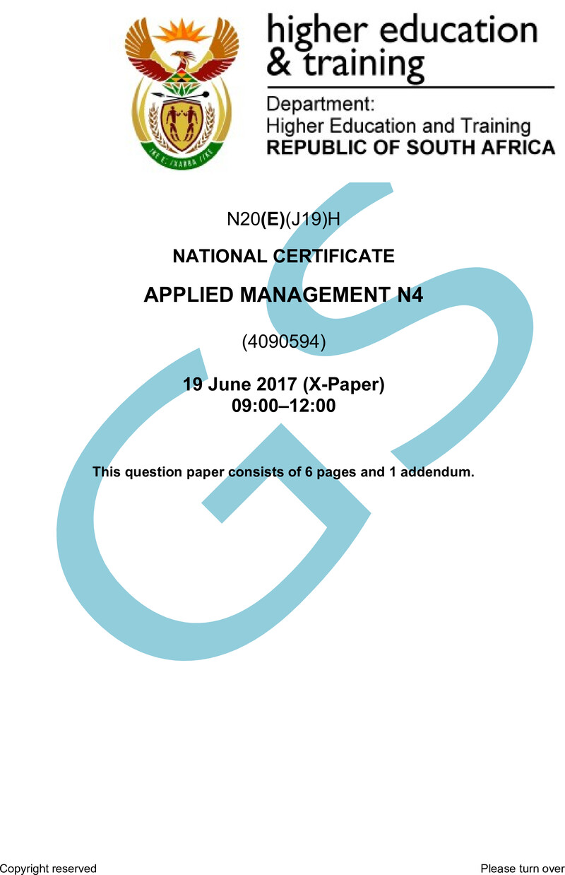 N20 Applied Management N4 QP June 2017 preview