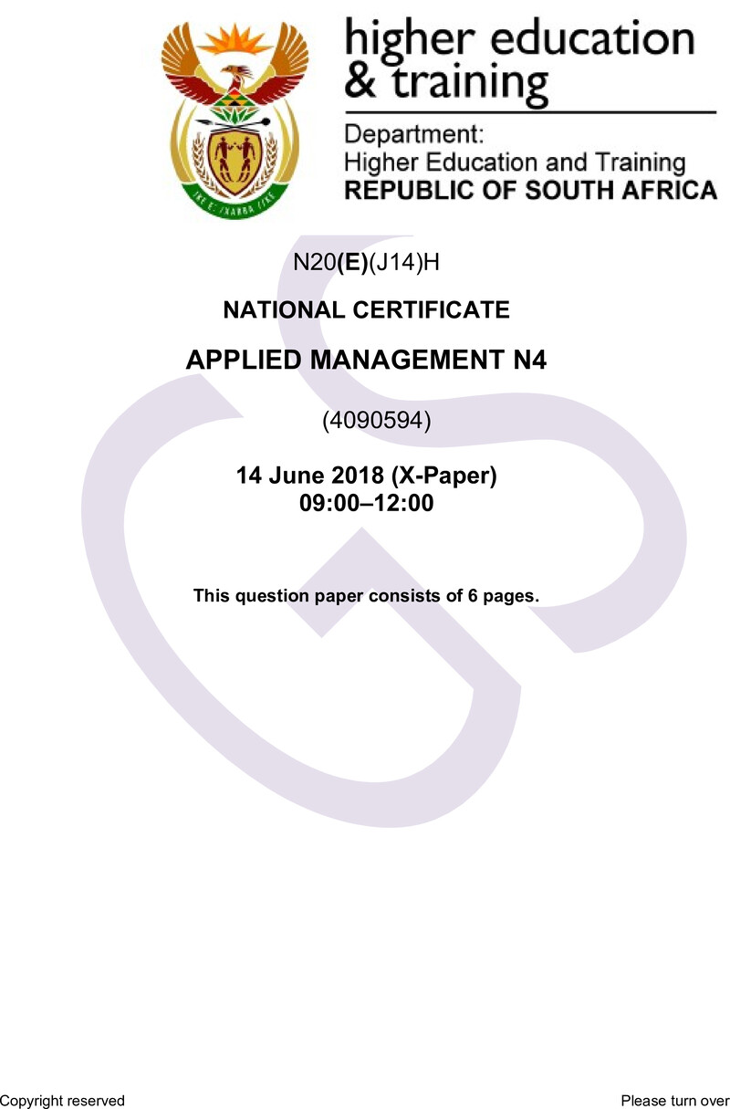 N30 Applied Management N4 QP June 2018 preview