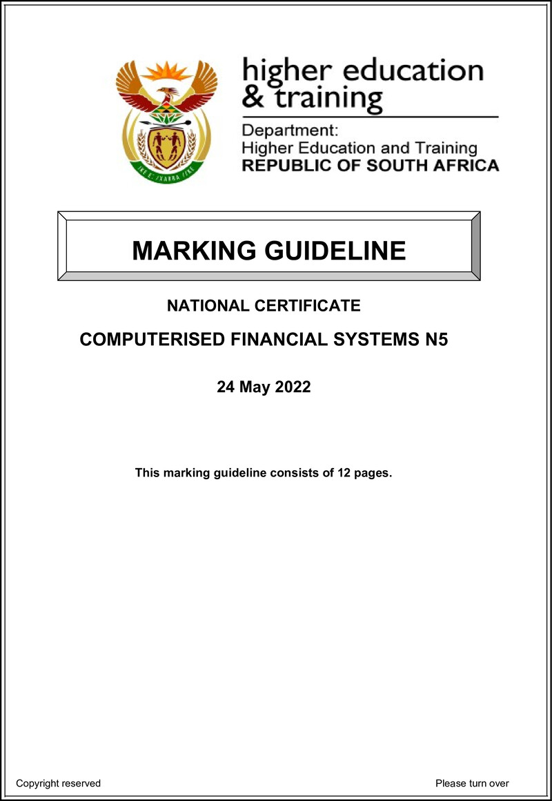 Financial Systems N5 MEMO June 2022 preview