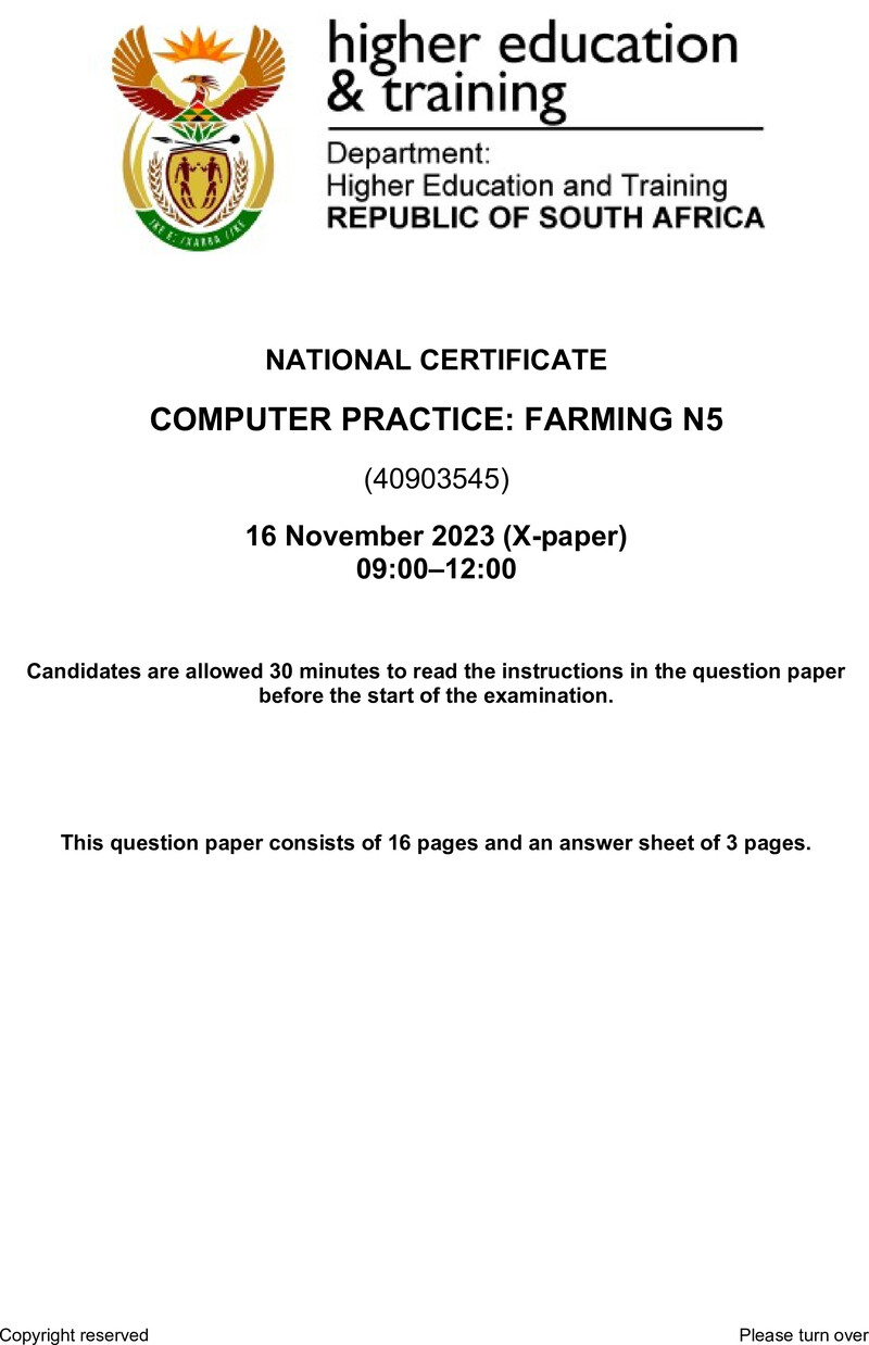N000 Computer Practice Farming N5 QP Nov 2023