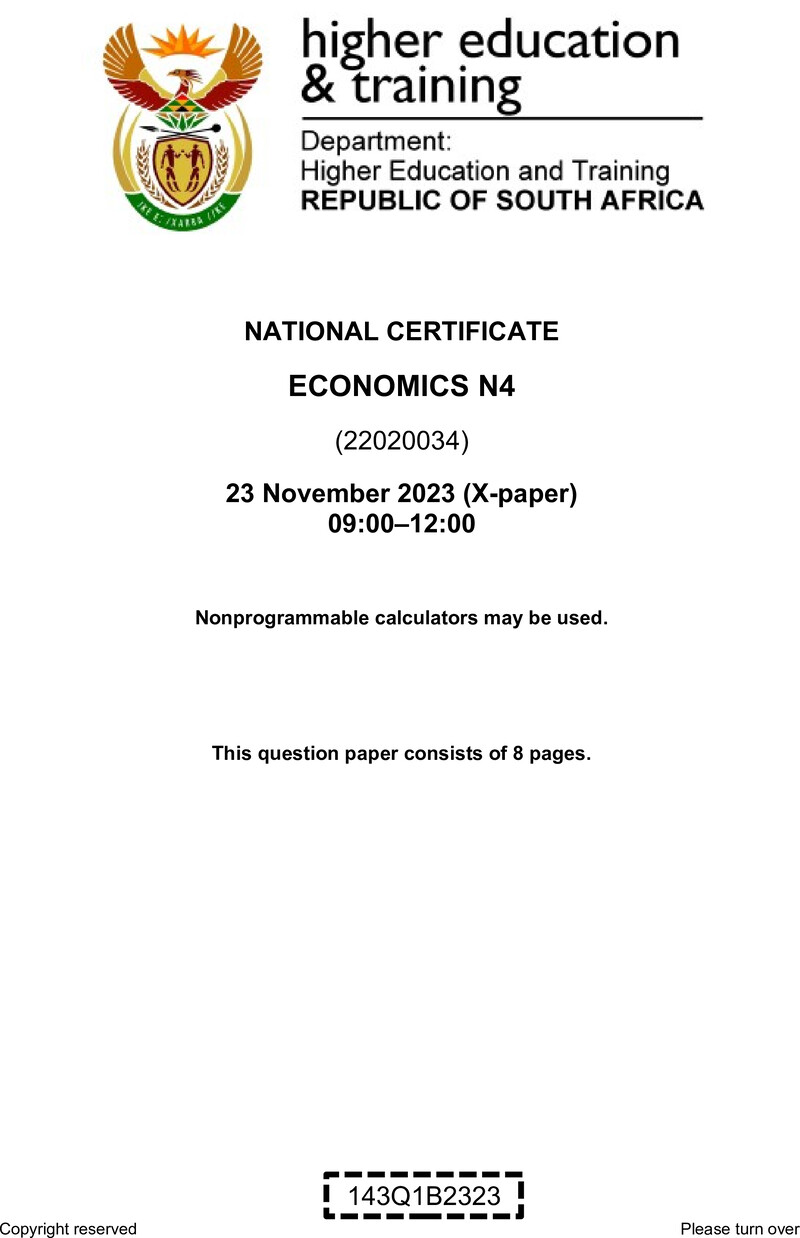 N360 Economics N4 QP Nov 2023 preview
