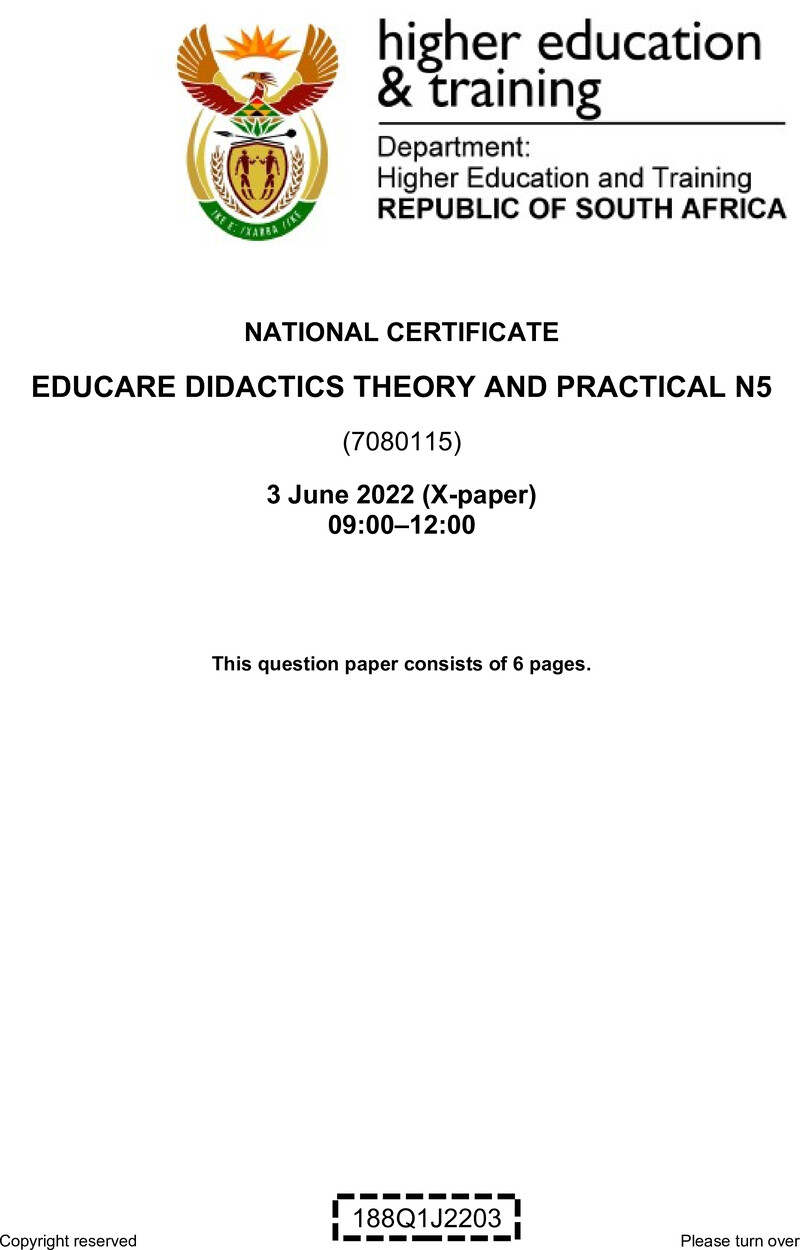 Didactics Theory And Practical N5 QP Jun 2022 preview