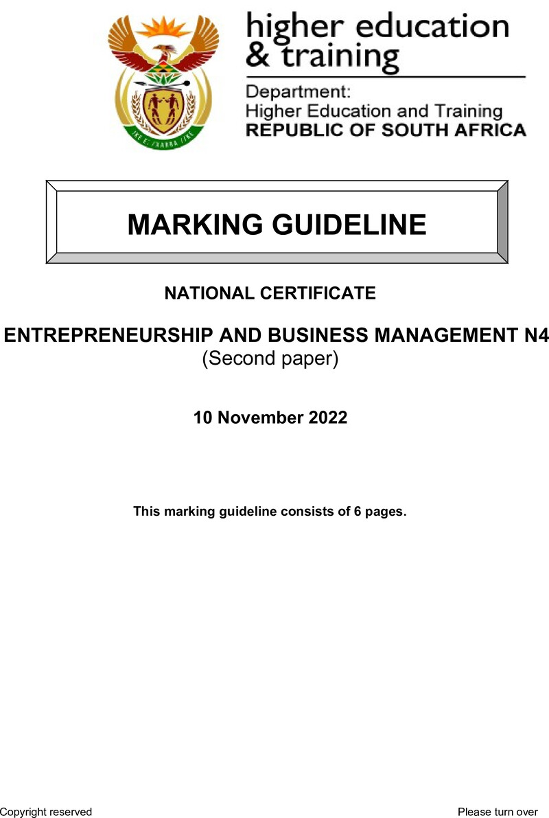 And Business Management N4 P2 MEMO Nov 2022 Edited preview