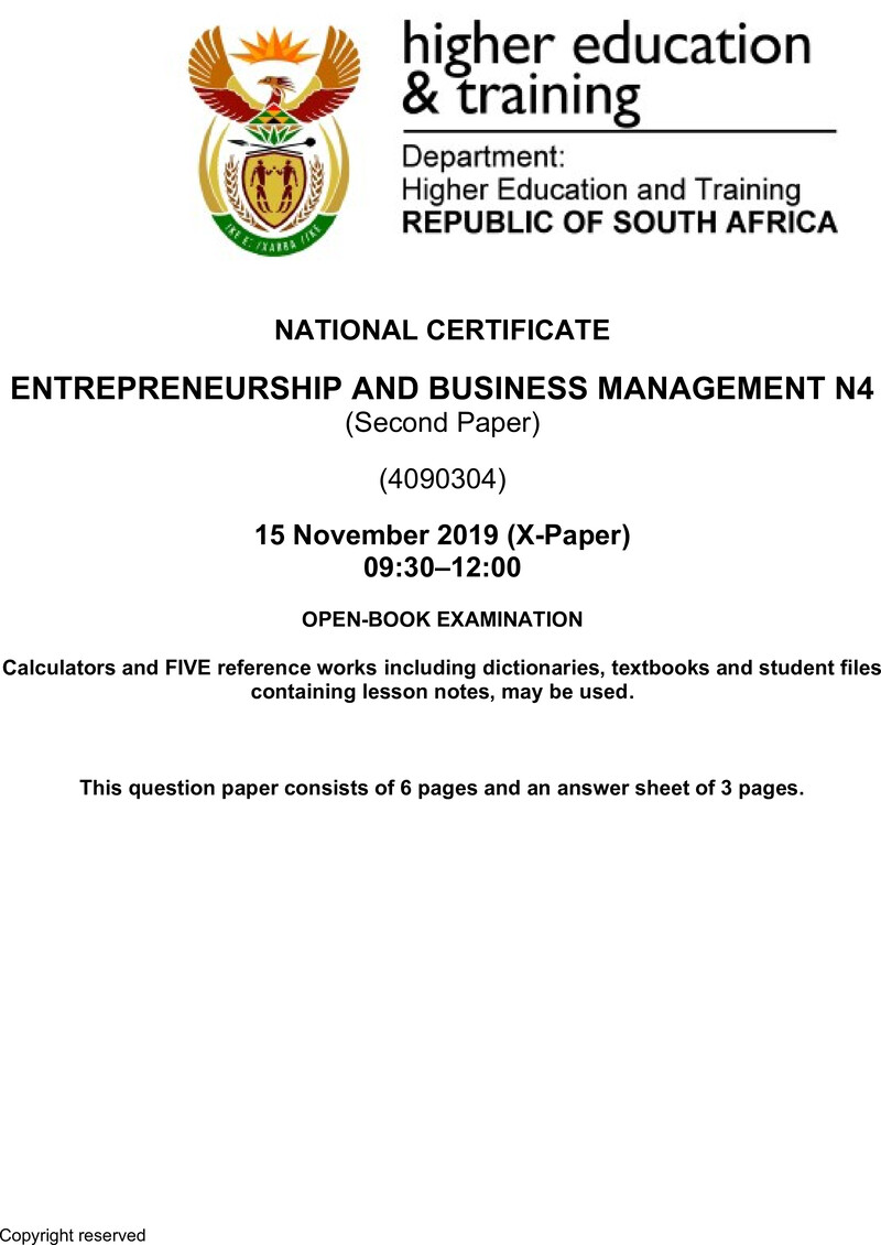 And Business Management N4 P2 QP Nov 2019 Ed preview