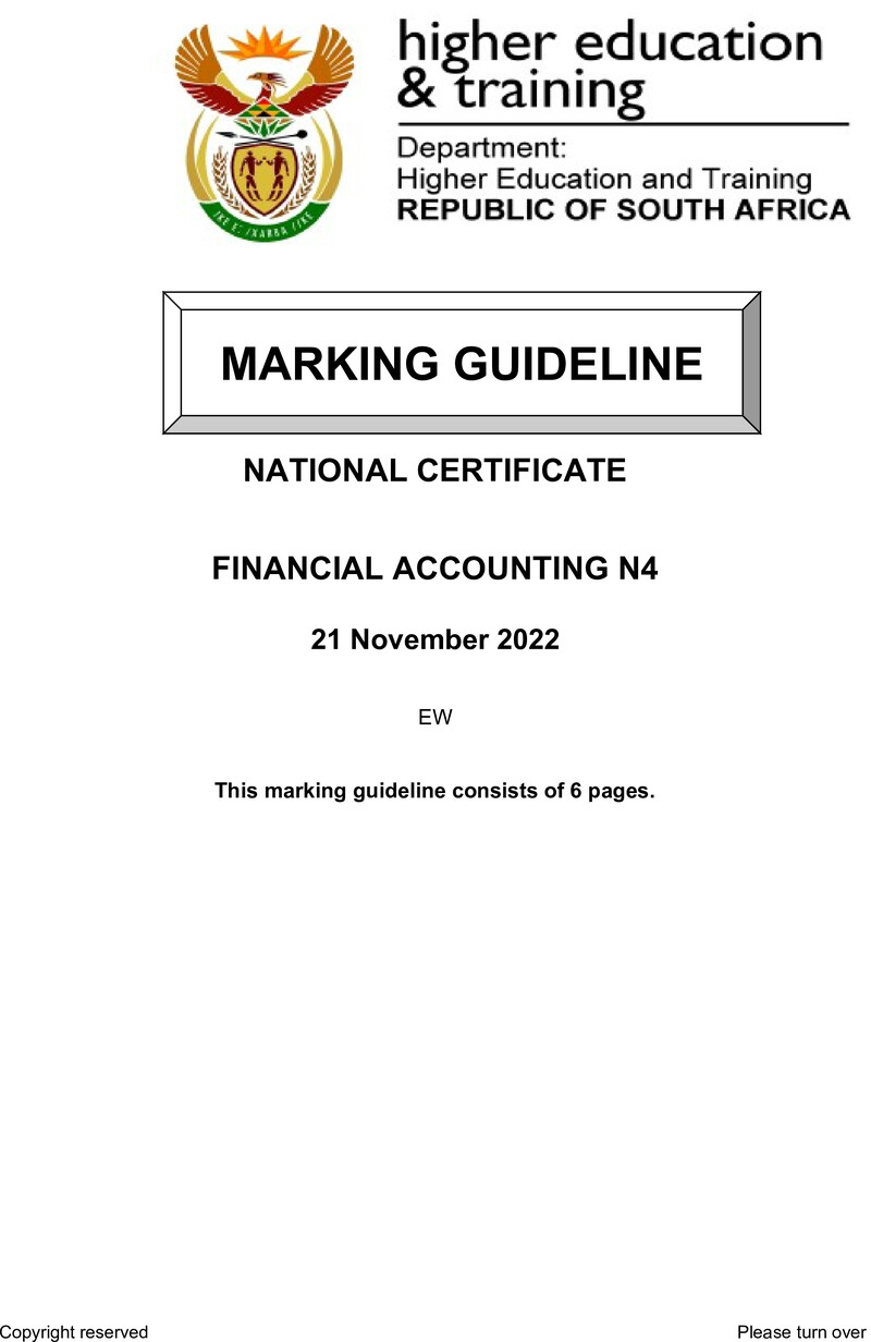 Accounting N4 Nov MEMO 2022 Edited preview