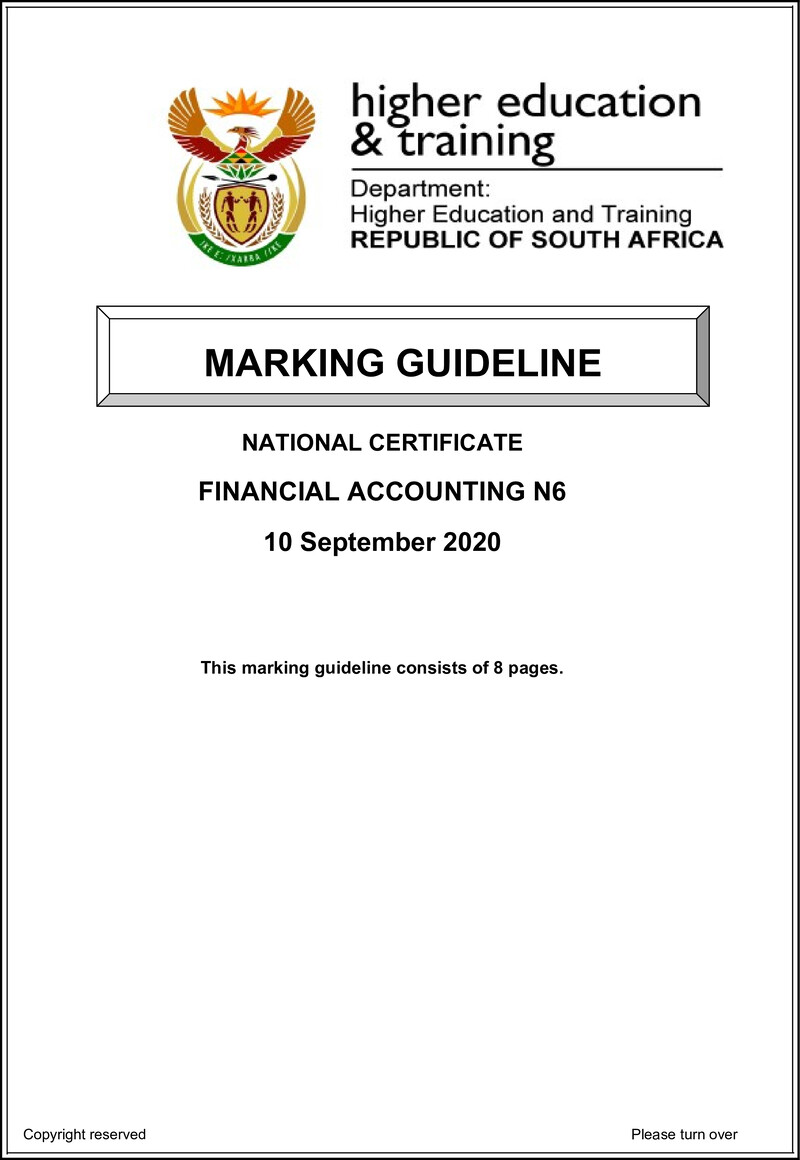 Accounting N6 MEMO June 2020 preview