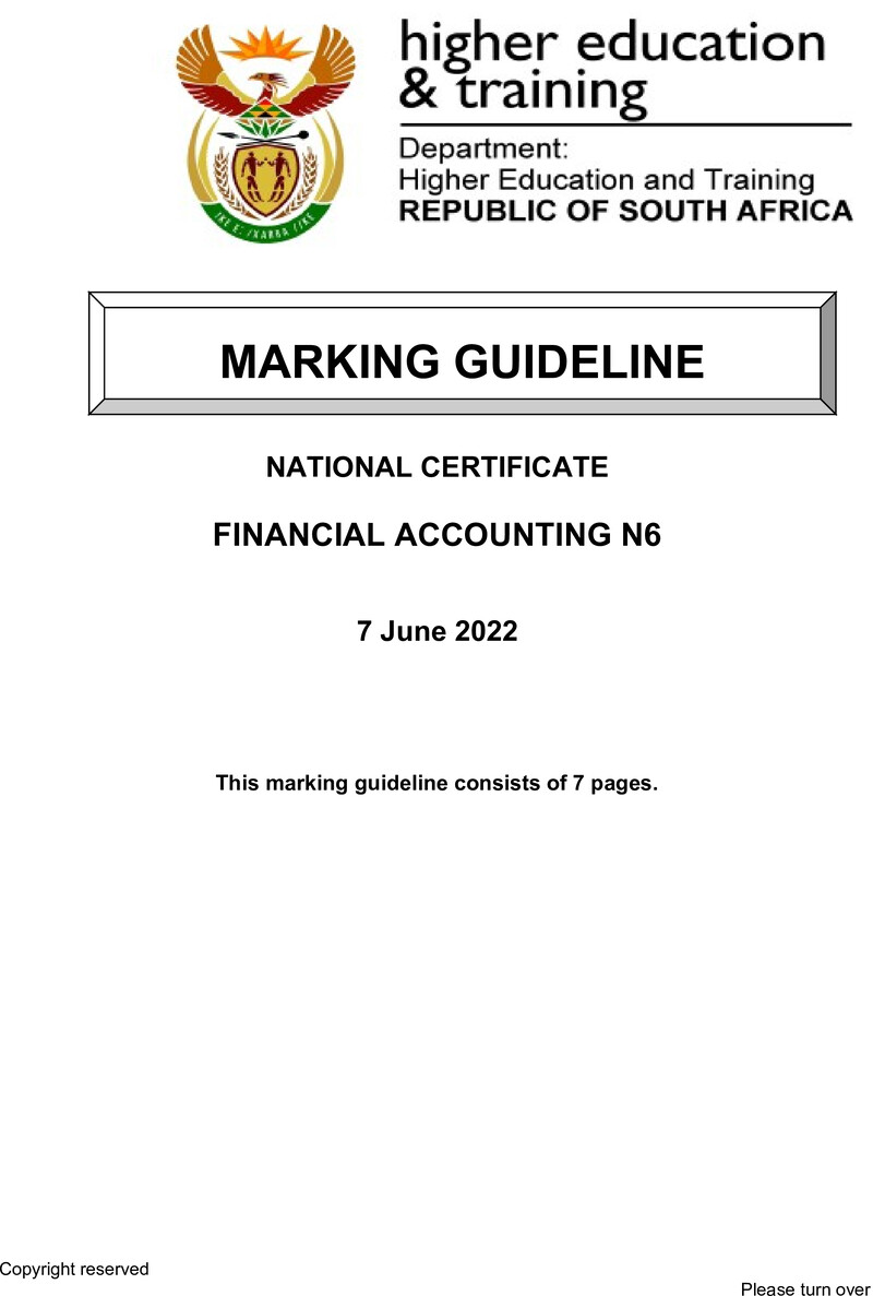 Accounting N6 MEMO June 2022 preview