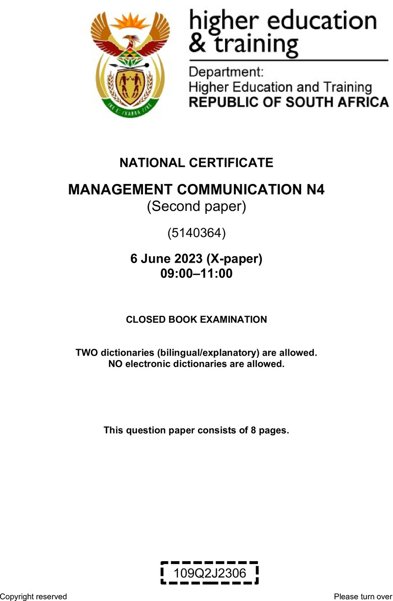 Communication N4 P2 QP Jun 2023 preview