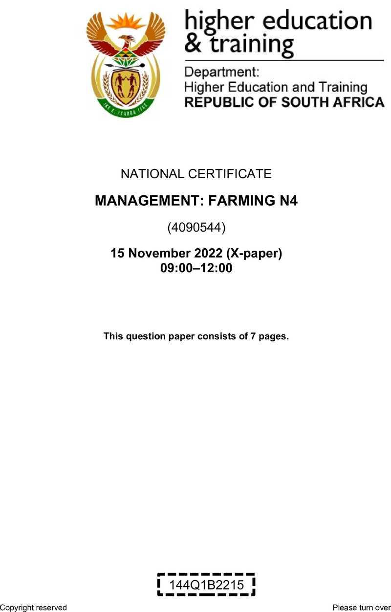 Management Farming N4 QP Nov 2022 Edited Ettienne