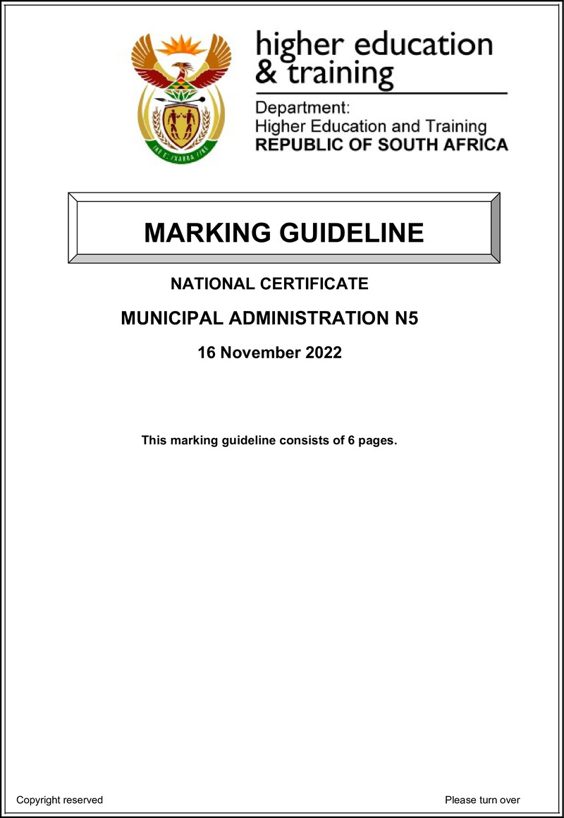 Administration N5 MEMO Nov 2022 preview