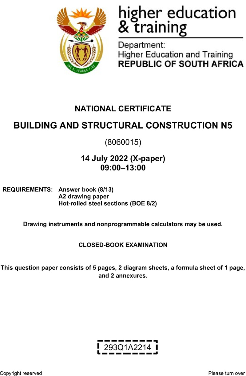 T140 Building And Structural Construction N5 QP Aug 2022 Edited preview