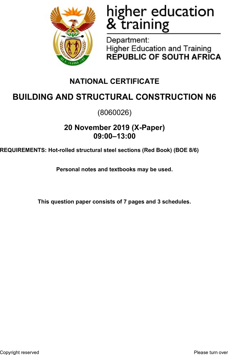 T150 Building And Structural Construction N6 QP Nov 2019 preview
