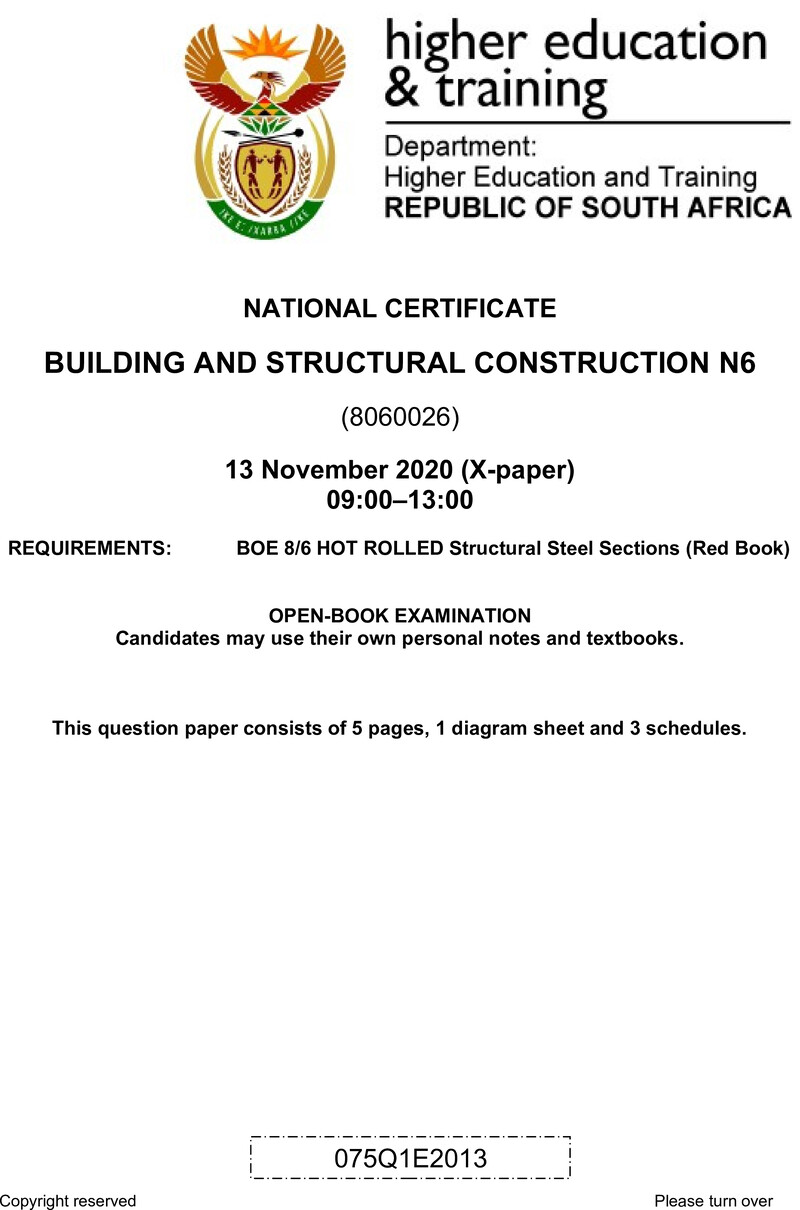 T150 Building And Structural Construction N6 QP Nov 2020 preview