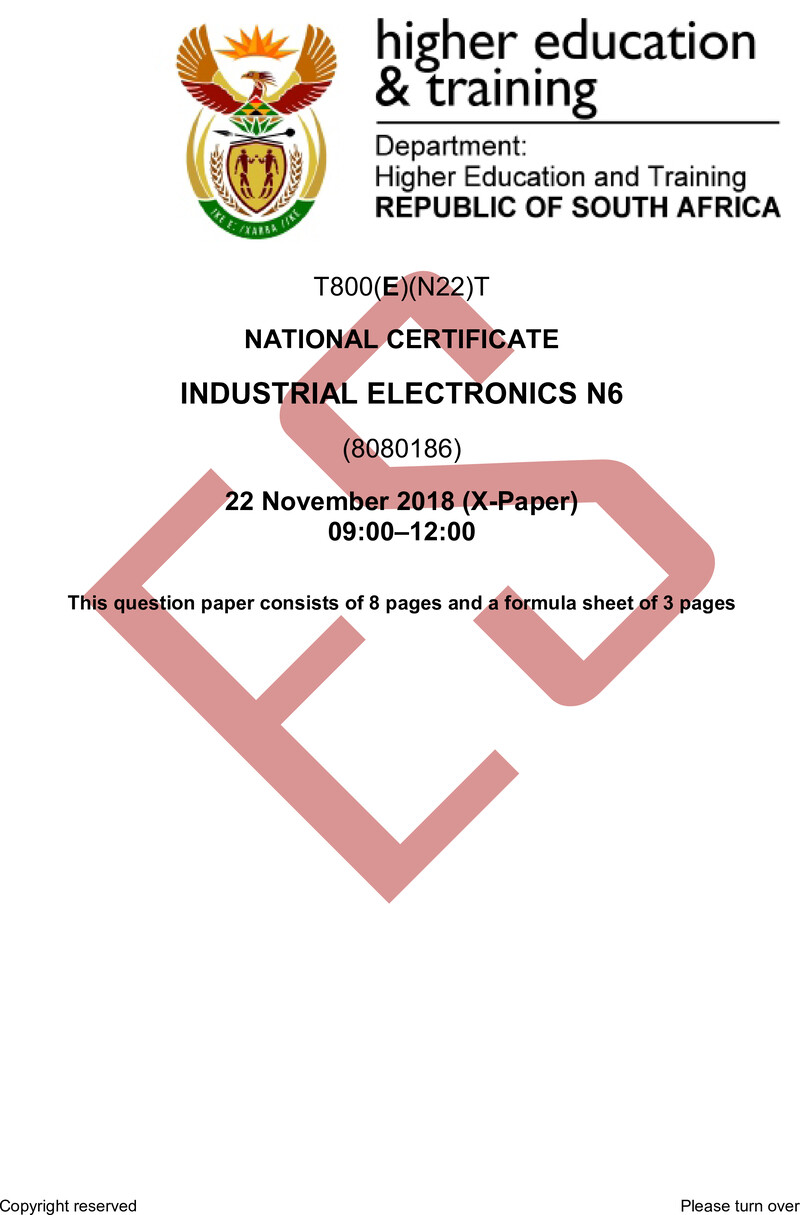 Electronics N6 Exam Paper 3 2018 preview