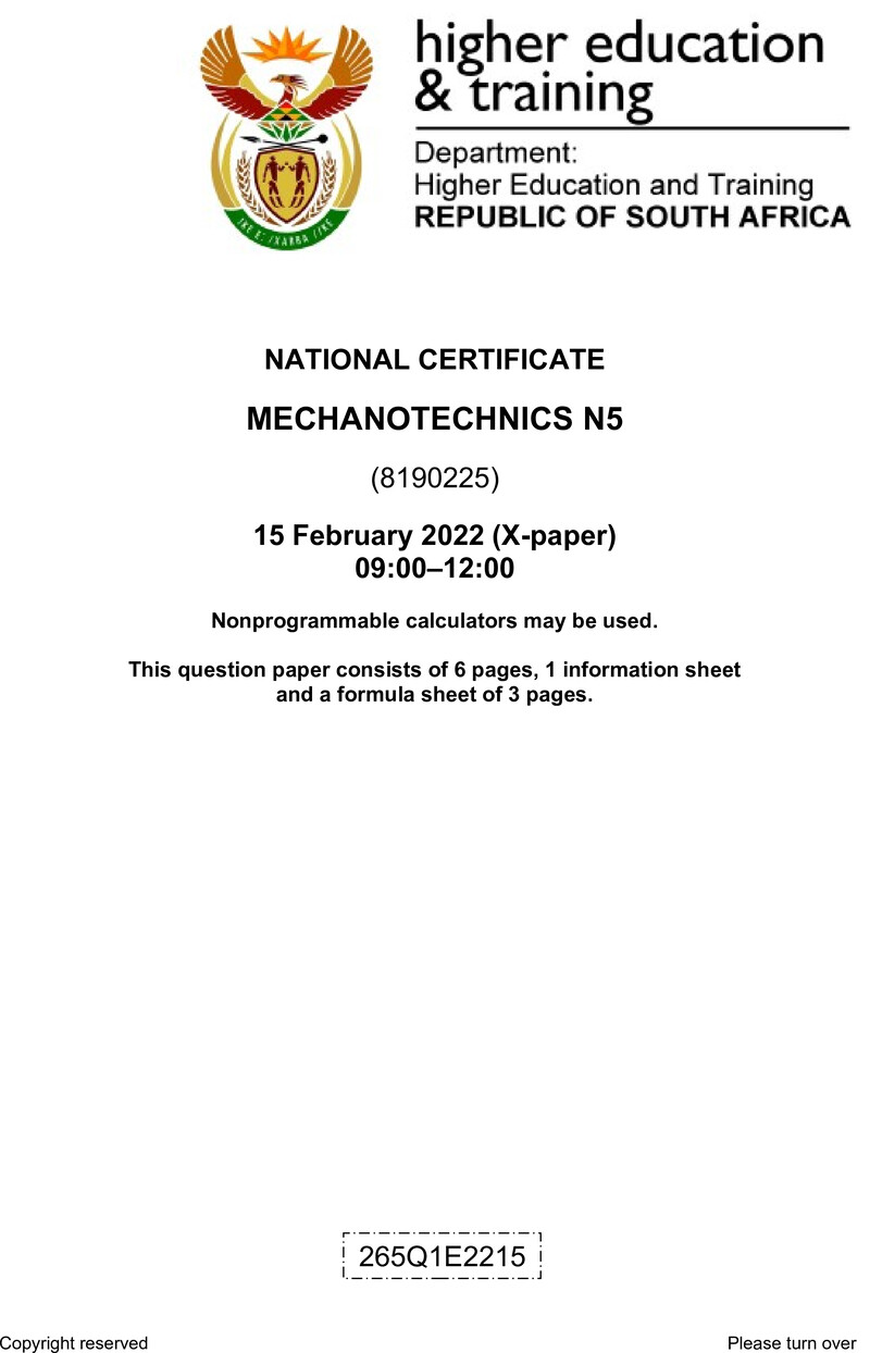 T1110 Mechanotechnics N5 QP April 2022 preview