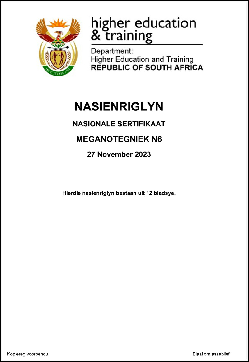 T1120 Meganotegniek N6 Nov Memo 2023