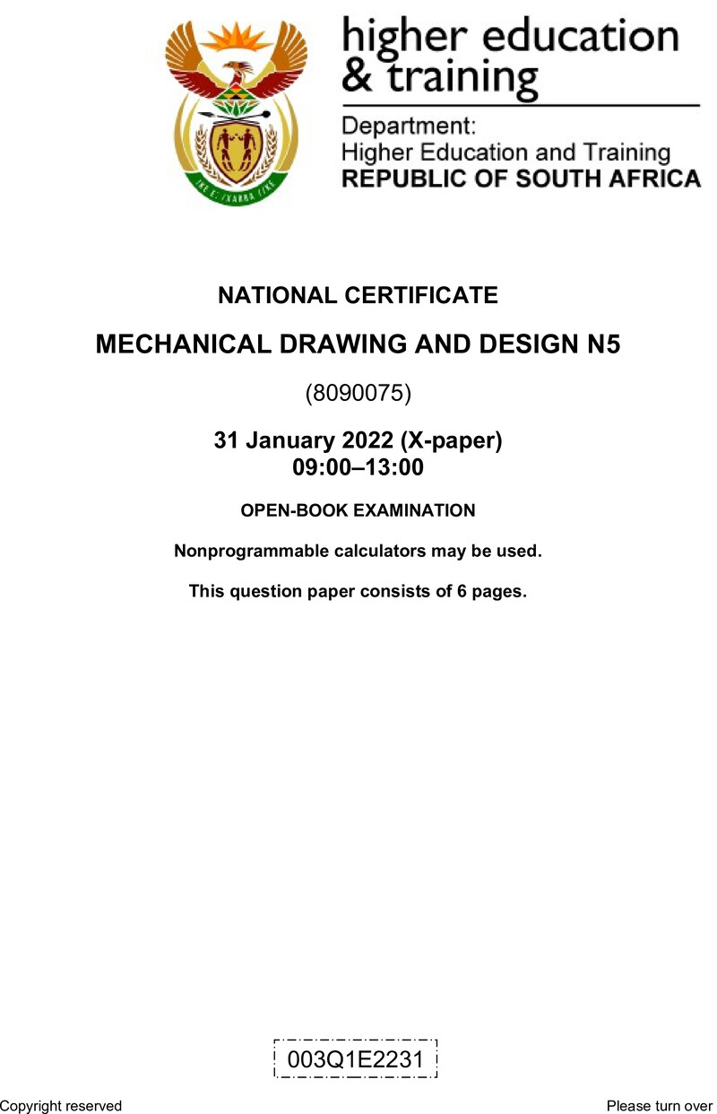 Drawing And Design N5 QP Nov 2021 preview