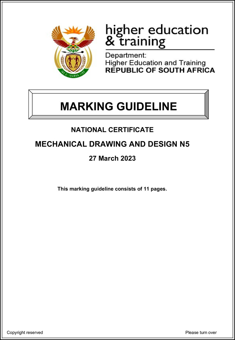 T1080 Mechanical Drawing And Design N5 Memo April 2023 Final