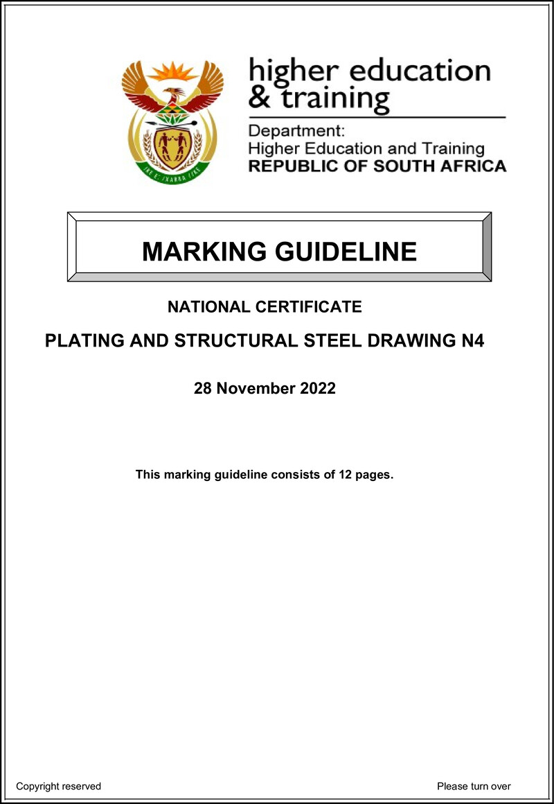 T1360 Plating And Structural Steel Drawing N4 MEMO Nov 2022 Edit preview