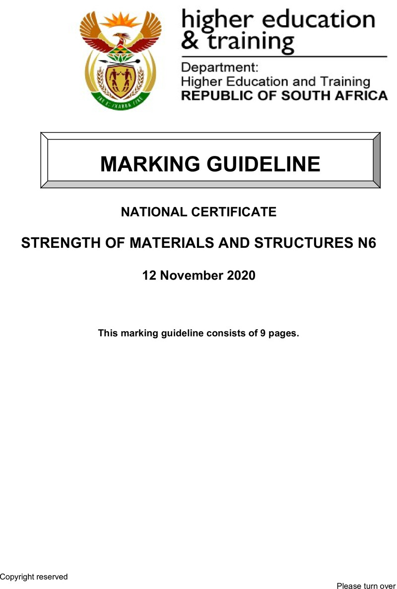 T1660 Strength Of Materials And Structures N6 Mg