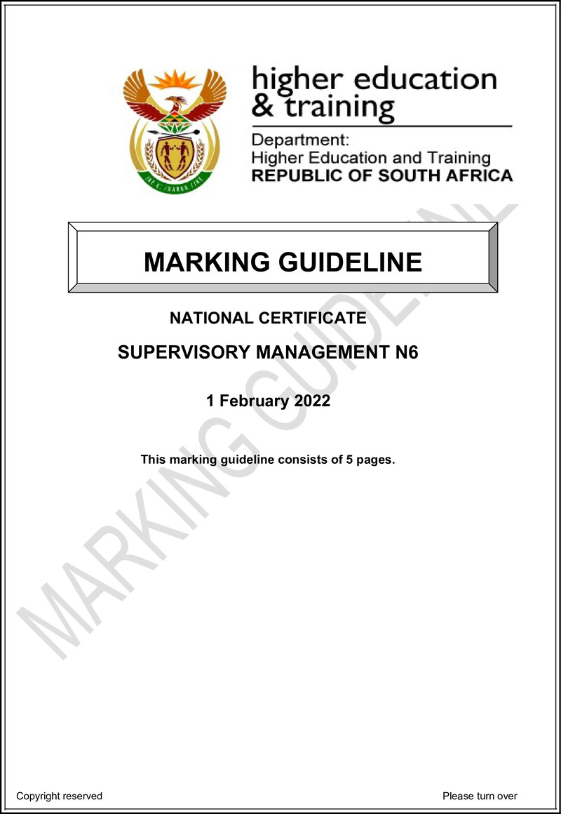 T1710 Supervisory Management N6 Memo April 2022