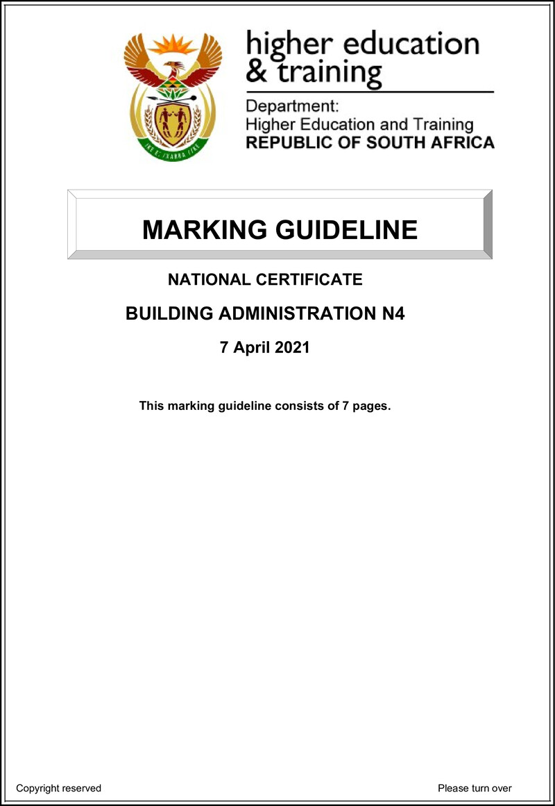T90 Building Administration N4 Memo Apr 2021