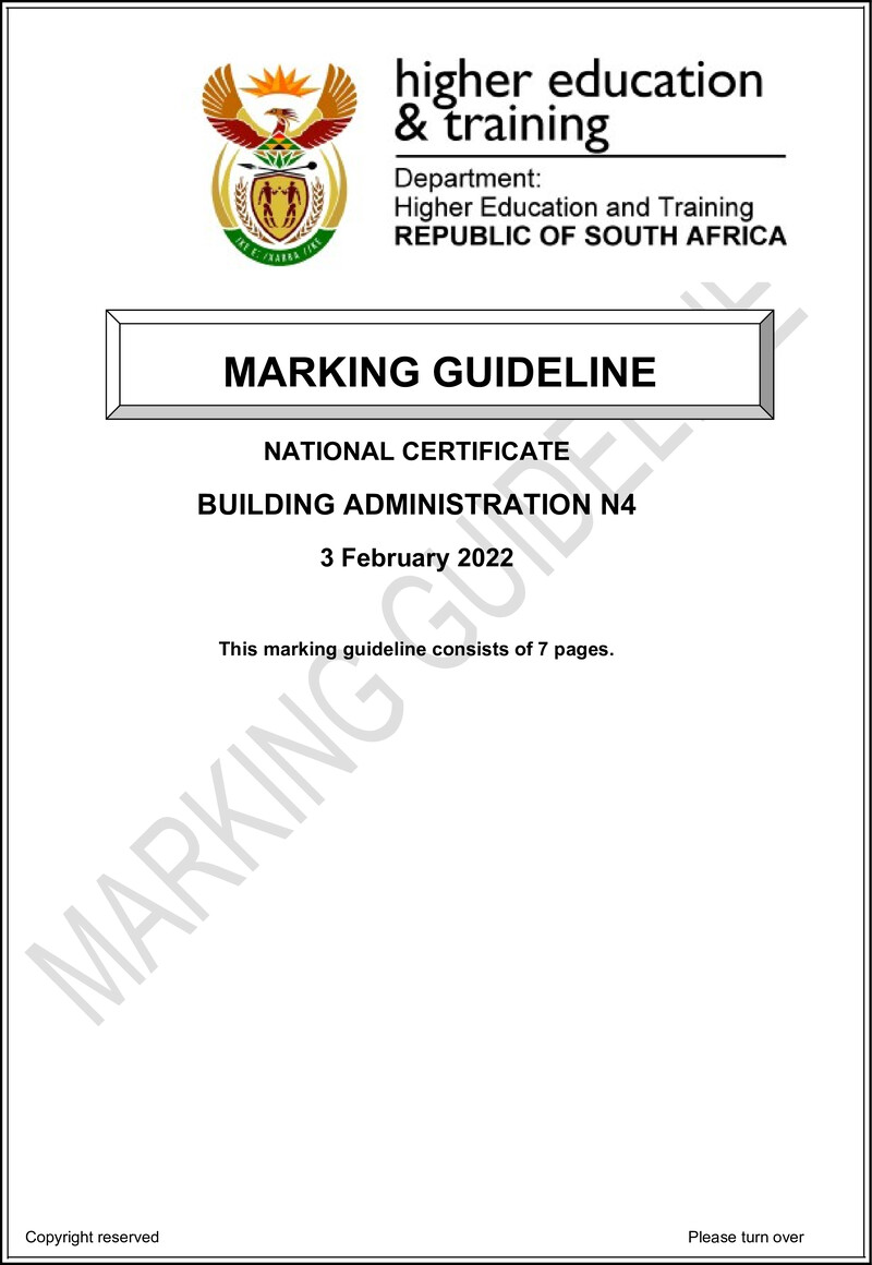 T90 Building Administration N4 Memo April 2022