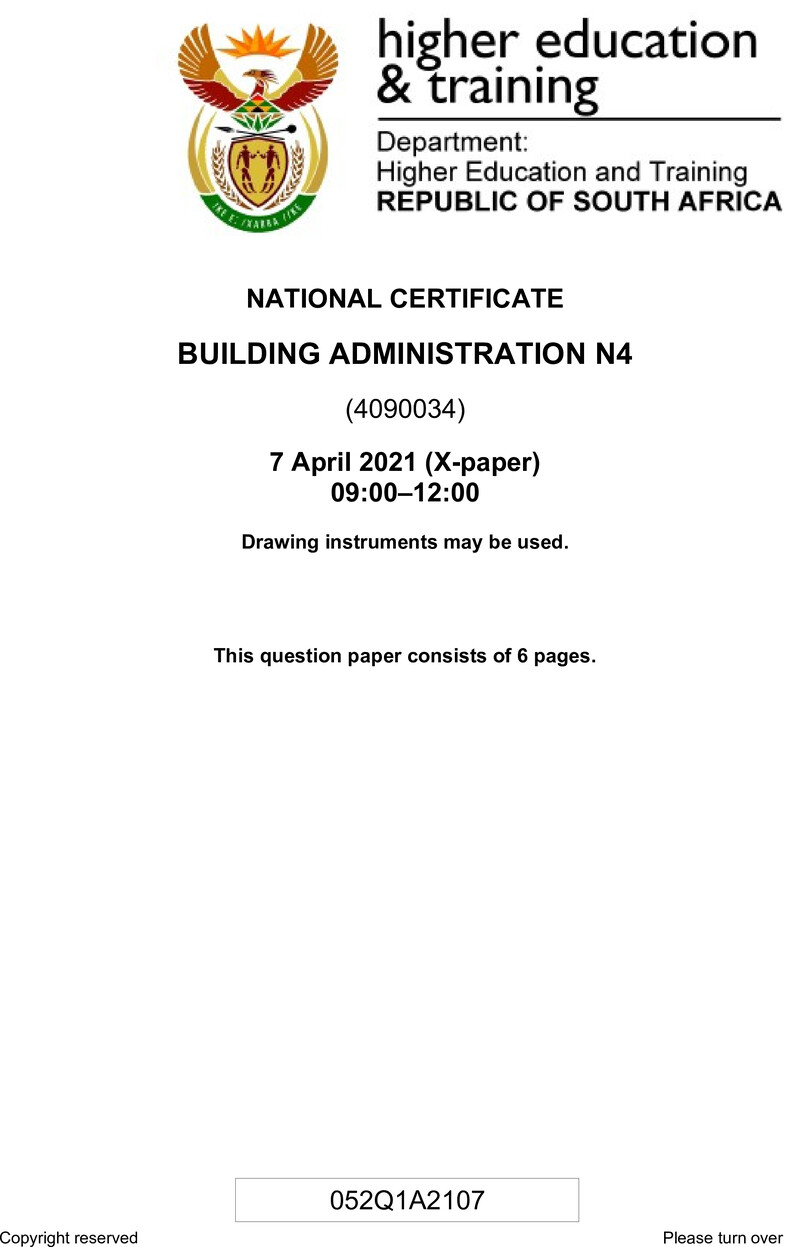 T90 Building Administration N4 QP Apr 2021 preview