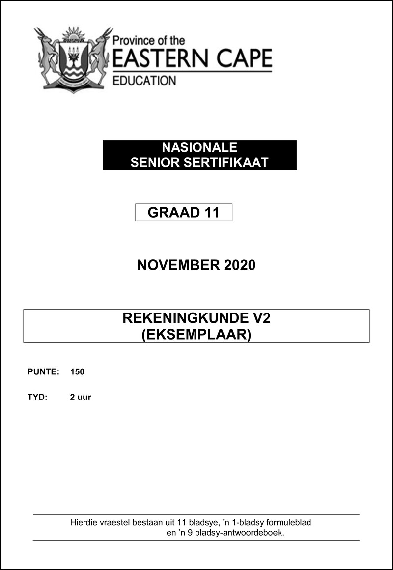 Accn P2 QP Gr11 Nov2020 Afr D